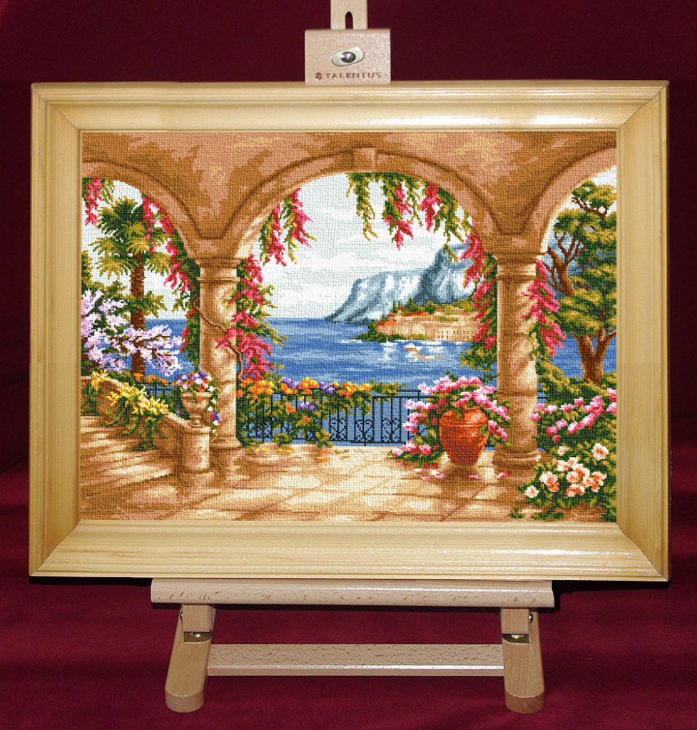 Terasa, dimineata - Set goblen cod produs: 6.75Culori: 39 Dimensiune: 25 x 32 cm