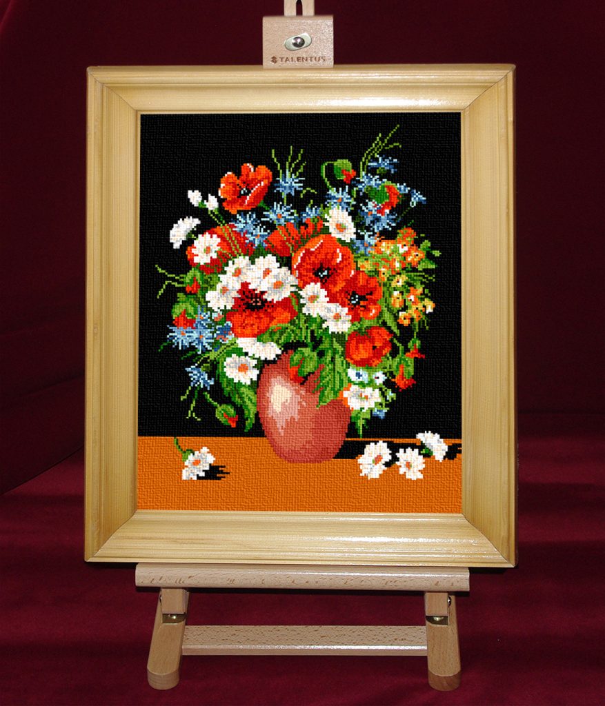 Vaza cu flori de camp - Set goblen cod produs: 7.02Culori: 20 Dimensiune: 16 x 20 cm