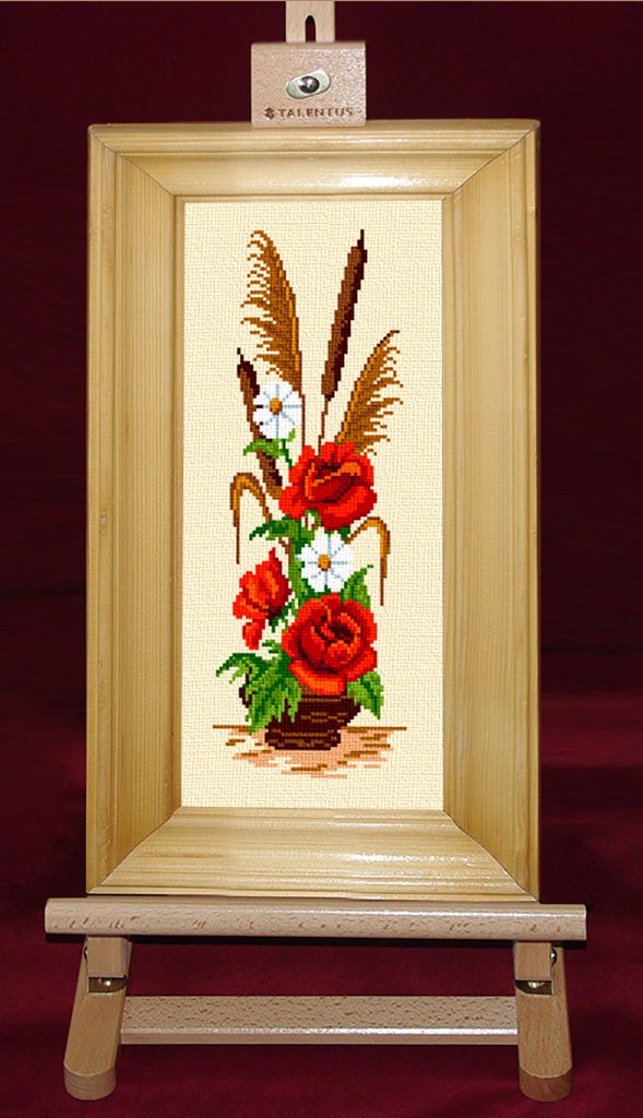 Ikebana cu trandafiri - Set goblen cod produs: 7.05Culori: 15 Dimensiune: 8 x 18 cm