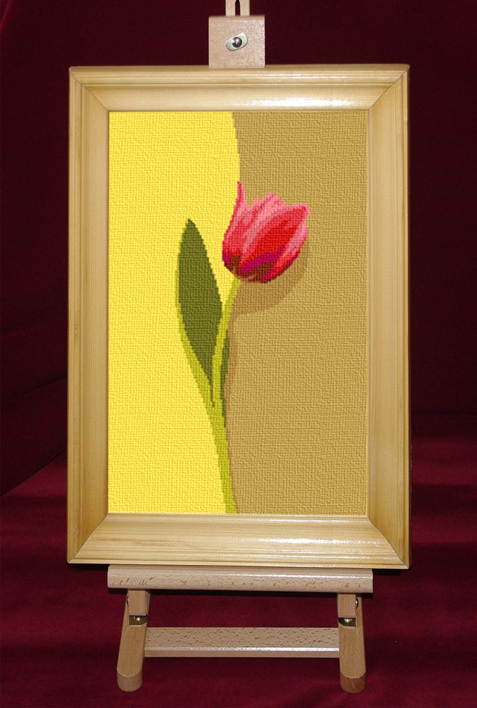 Unica lalea rosie - Set goblen cod produs: 7.39Culori: 13 Dimensiune: 14 x 22 cm