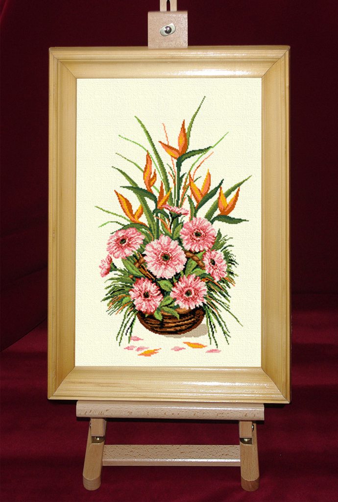 Ikebana cu strelitzia - Set goblen cod produs: 7.44Culori: 19 Dimensiune: 20 x 32 cm