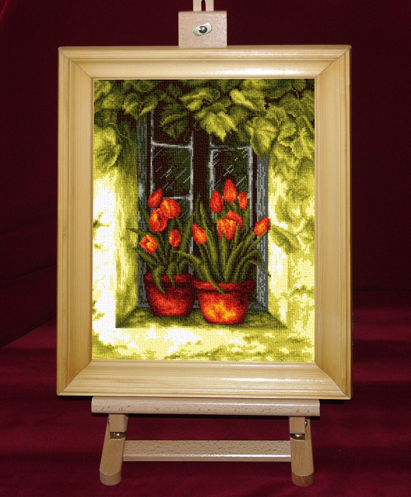 Pervaz cu lalele - Set goblen cod produs: 7.92Culori: 20 Dimensiune: 16 x 20 cm