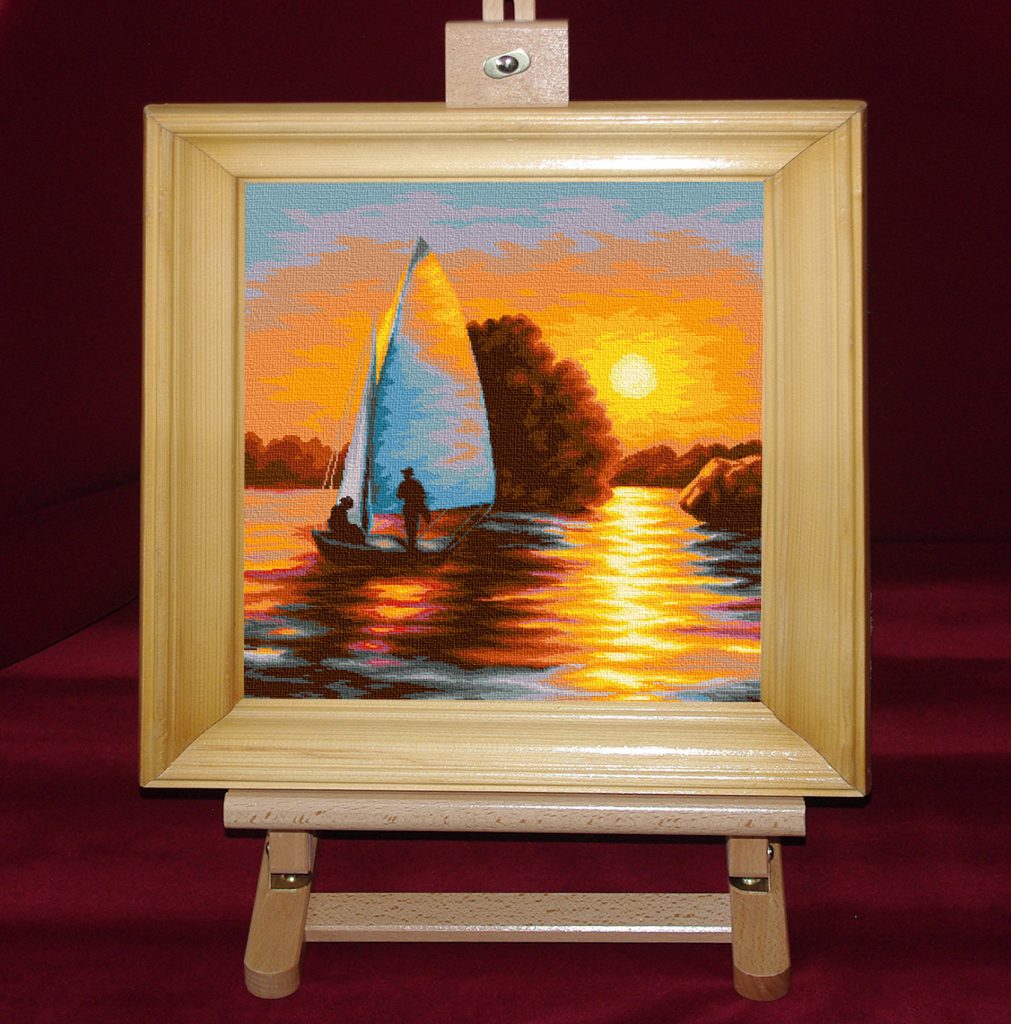 Vela albastra in asfintit - set goblen cod produs 8.20Culori: 23 Dimensiune: 30 x 30 cm