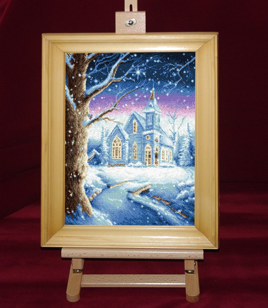 Bisericuta albastra - Set goblen cod produs: 8.48Culori: 21 Dimensiune: 15 x 20 cm