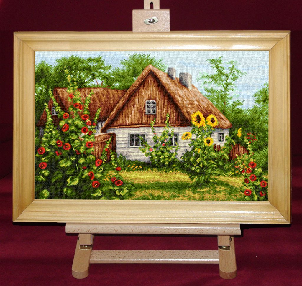 Gradina cu nalbe - Set goblen cod produs: 8.54Culori: 33 Dimensiune: 18 x 28 cm