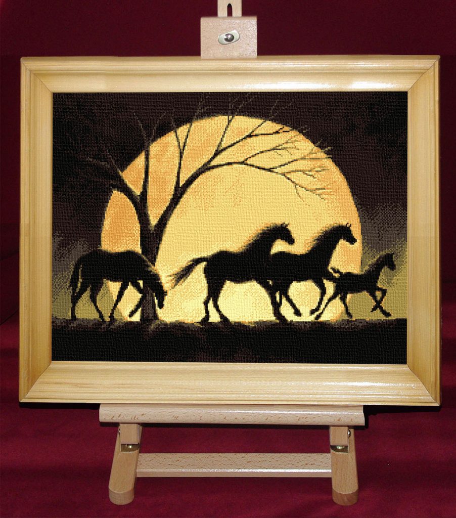 Nocturna cailor - Set goblen cod produs: 8.66Culori: 9 Dimensiune: 20 x 26 cm