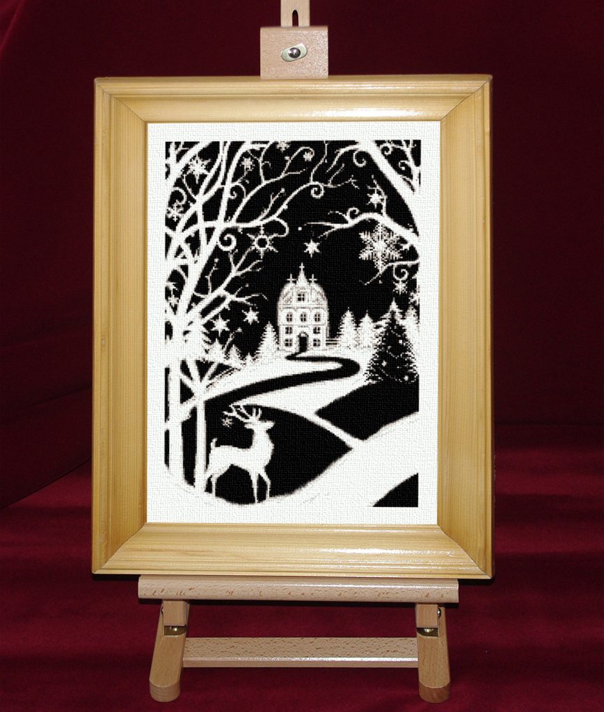 Iarna dantelata - Set goblen cod produs: 8.72Culori: 6 Dimensiune: 19 x 26 cm