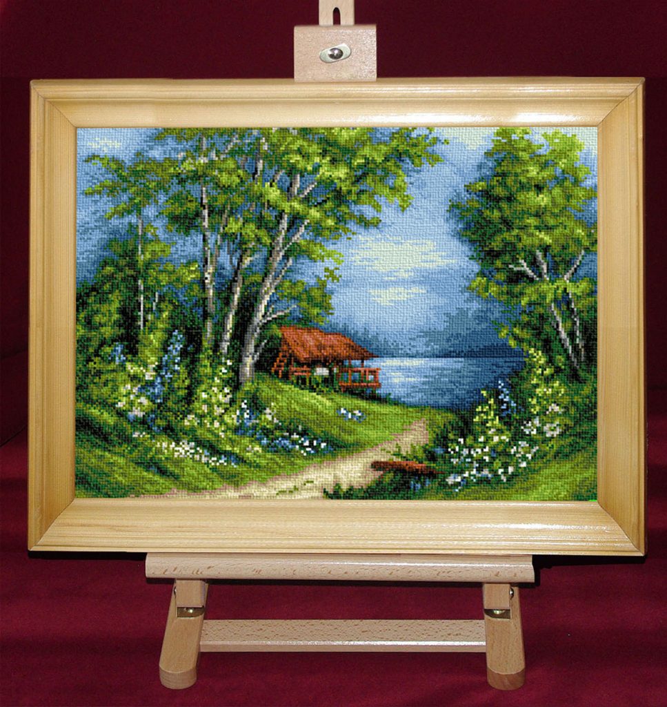 Lacul albastru - Set goblen - cod produs: 8.76Culori: 30 Dimensiune: 15 x 21 cm