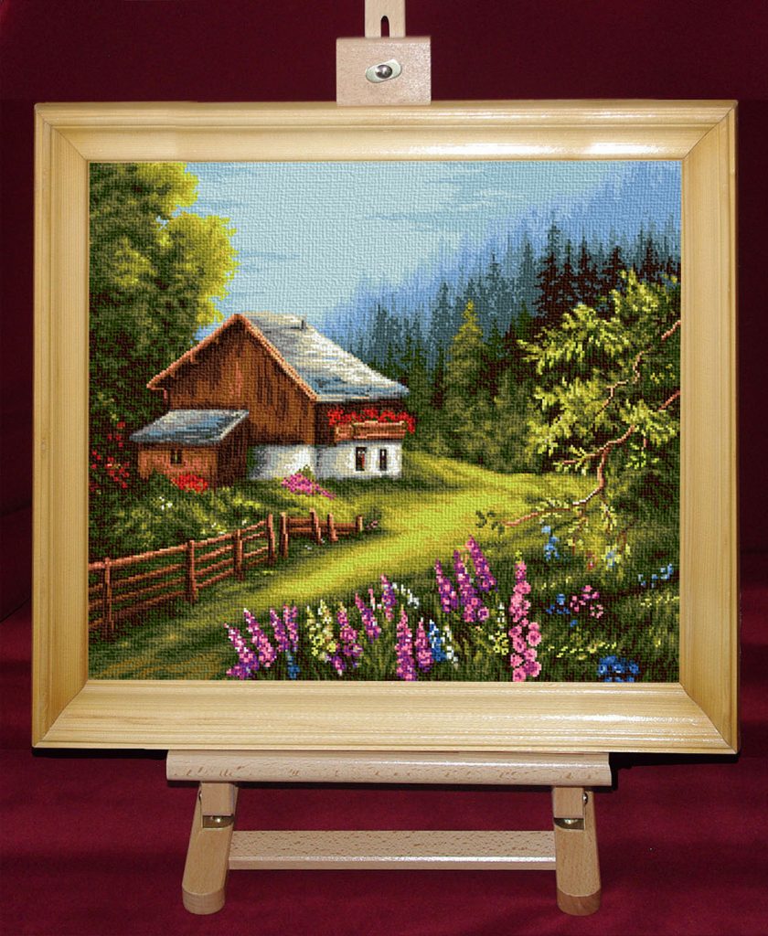 Dimineata in munti - Set goblen cod produs: 8.78Culori: 40 Dimensiune: 24 x 27 cm