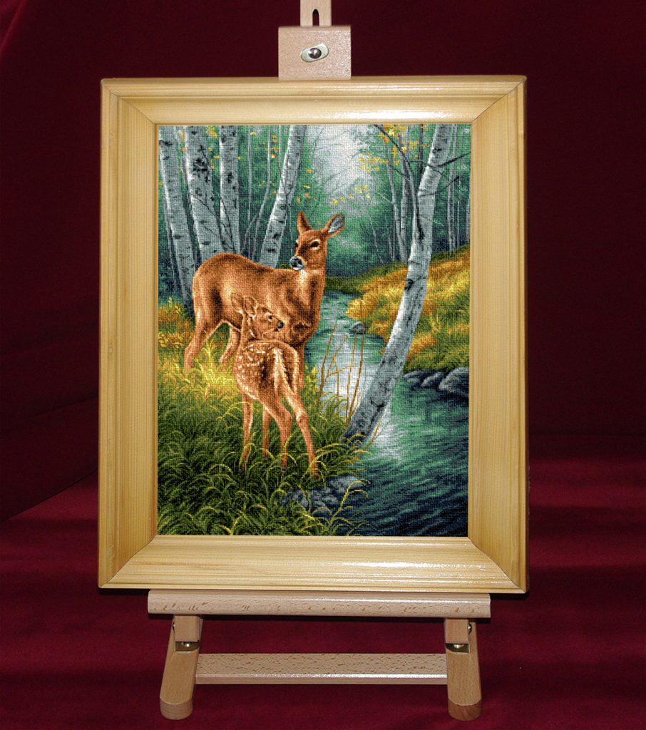 Caprioare, toamna - Set goblen cod produs: 8.80Culori: 30 Dimensiune: 25 x 33 cm