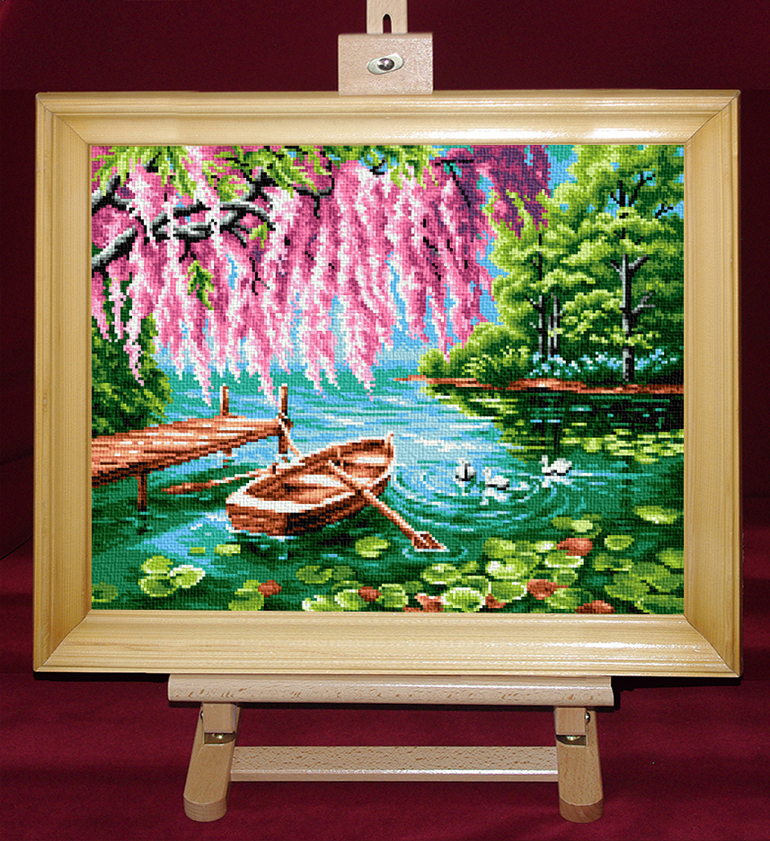 Primavara pe lac - Det goblen cod produs: 8.89Culori: 23 Dimensiune: 16 x 20 cm