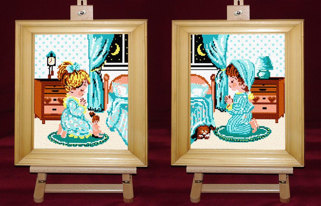 Sven si Suzi - Set goblen cod produs: 10.09Culori: 11 Dimensiune: 10 x 12 cm