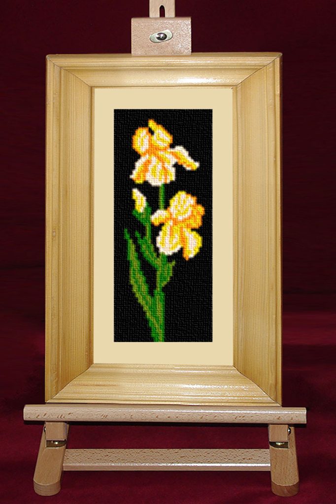 Iris galben - Set goblen cod produs: 10.12Culori: 6 Dimensiune: 4 x 9 cm