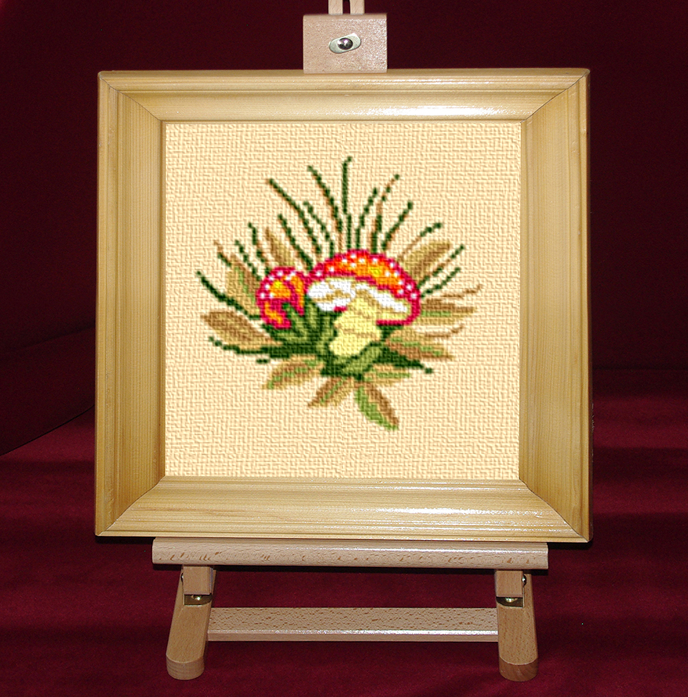 Ciuperci 5 - Set goblen cod produs: 10.48Culori: 11 Dimensiune: 9 x 9 cm