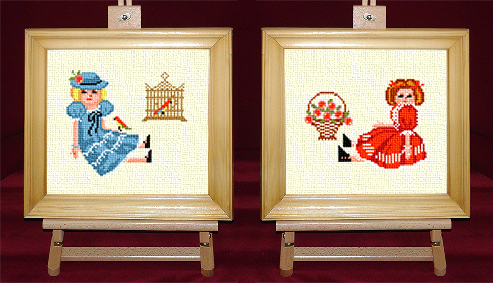 Papusile mele - Set goblen cod produs: 10.53Culori: 16 Dimensiune: 9 x 10 cm
