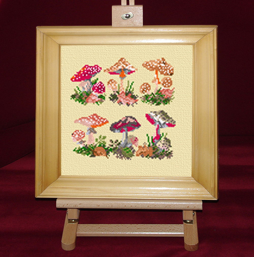 Ciuperci - Set goblenCod produs: 10.55 Culori: 25 Dimensiune: 12 x 12 cm