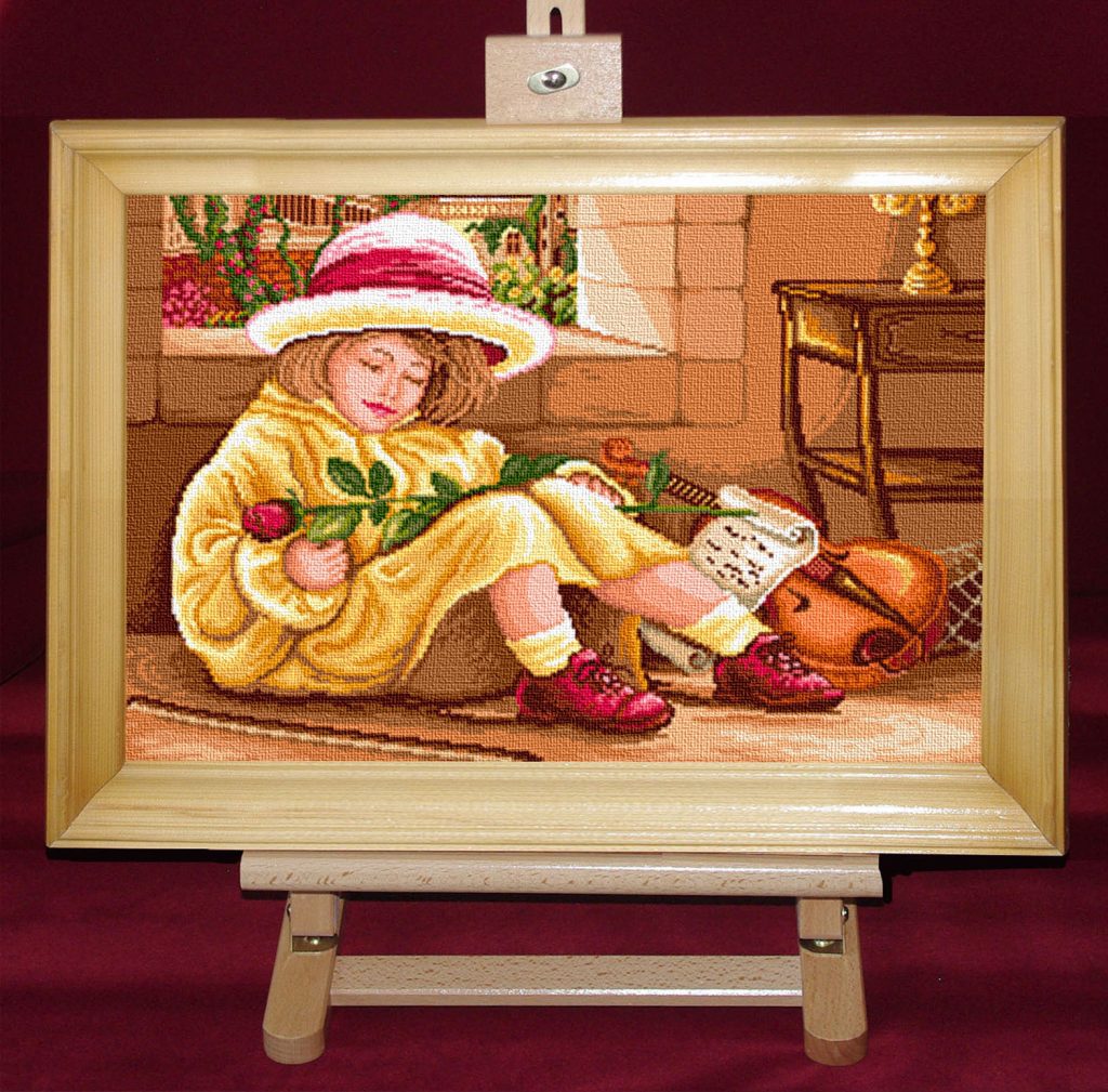 Fiica artistei - Set goblen cod produs: 10.61Culori: 33 Dimensiune: 17 x 25 cm