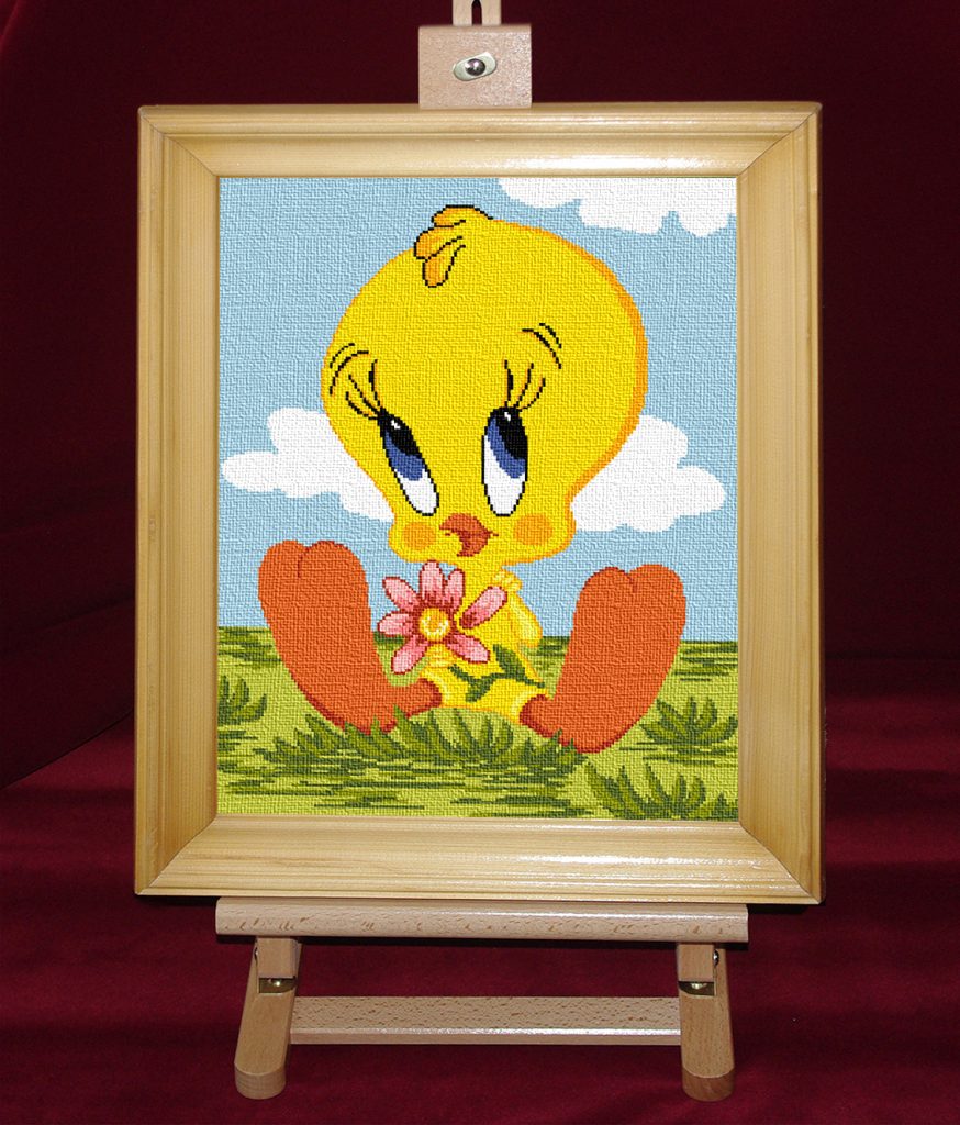 Tweety - Set goblen cod produs: 10.69Culori: 14 Dimensiune: 19 x 23 cm