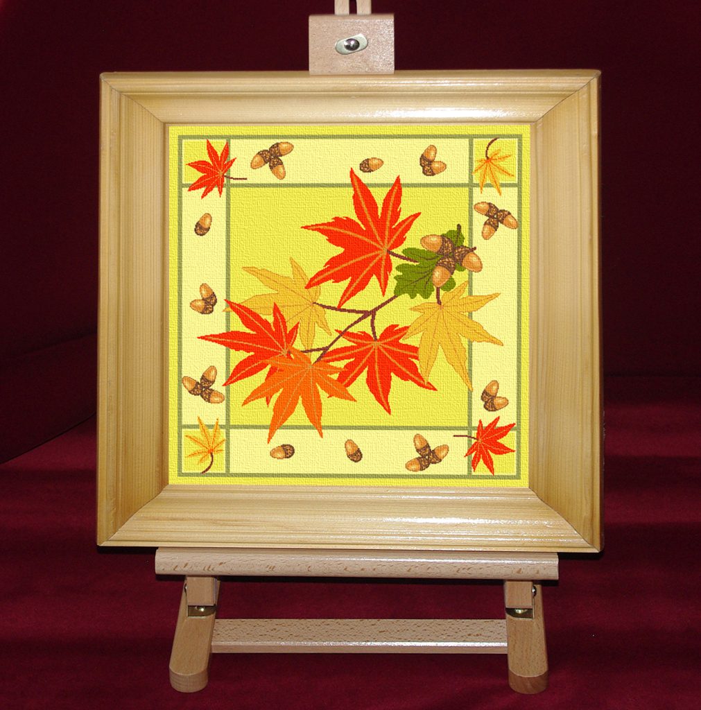 Frunze de toamna - deco - cod produs: 10.83Indicat pentru fata de perna ornamentala Culori: 15 Dimensiune: 41 x 41 cm