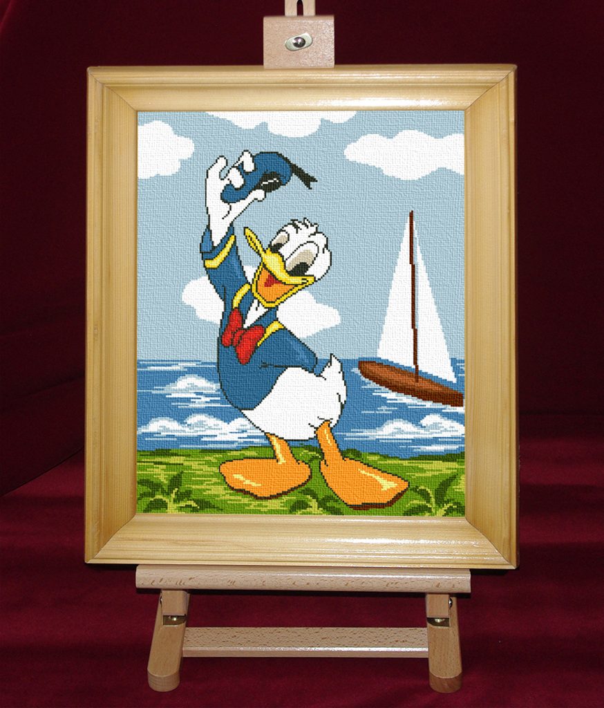 Donald, marinar - Set goblen cod produs: 10.90Culori: 17 Dimensiune: 19 x 23 cm