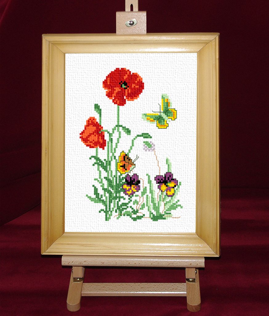 Vara cu fluture verde - Set goblen cod produs: 11.05 - 3706/100Culori: 13 Dimensiune: 16 x 22 cm