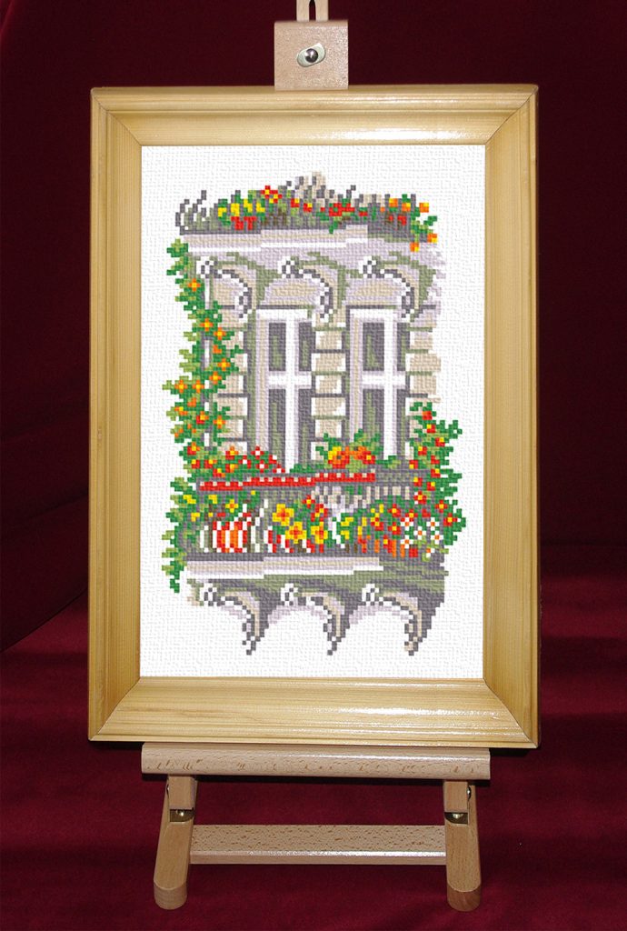 Balconul meu, primavara - Set goblen cod produs: 11.09 - 3706/100Culori: 11 Dimensiune: 16 x 24 cm Panza-Zweigart: 5.4 pct./cm